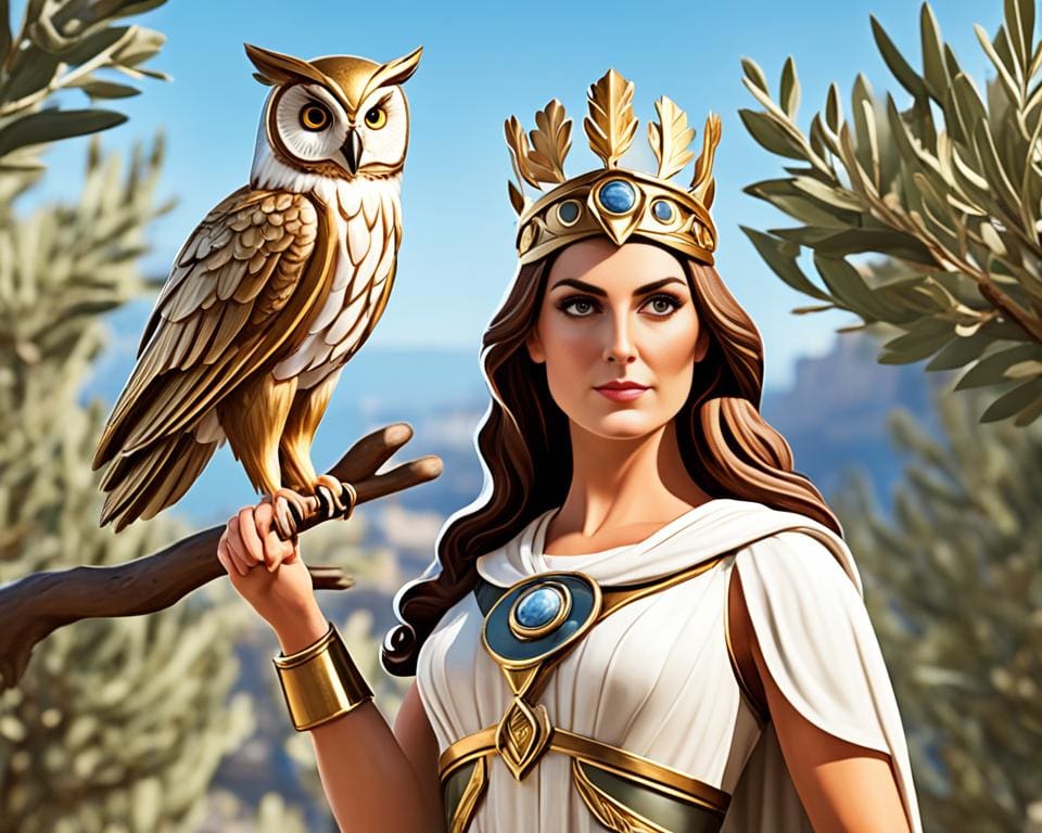 Athena en haar symbolen