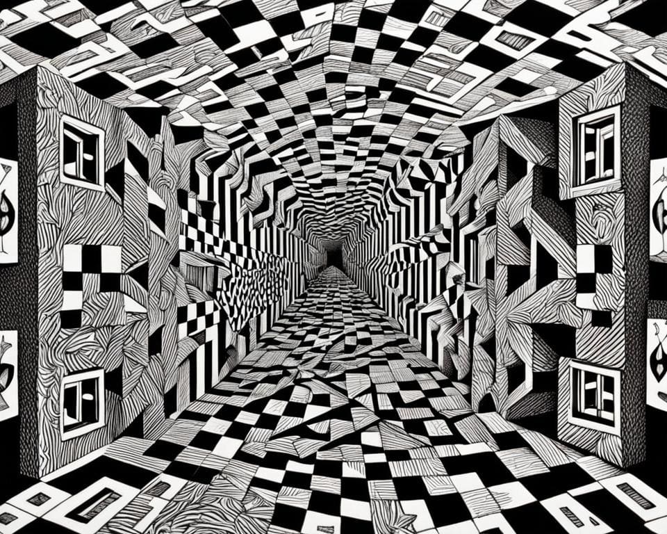 visuele illusies van Escher