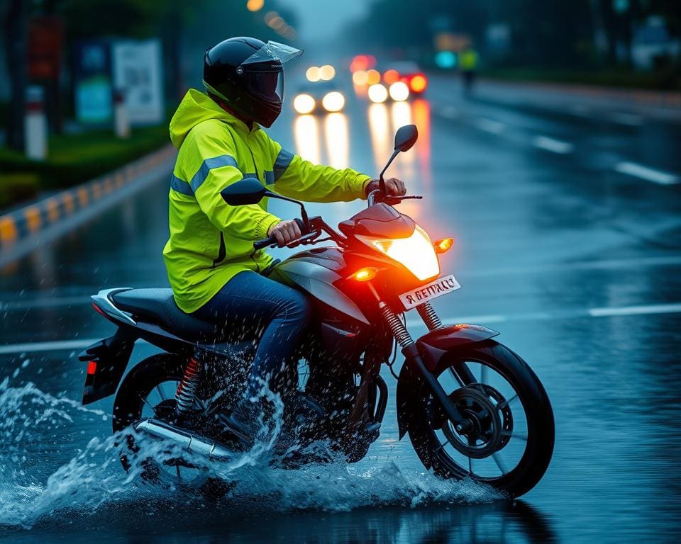 veiligheid bij motorrijden in de regen