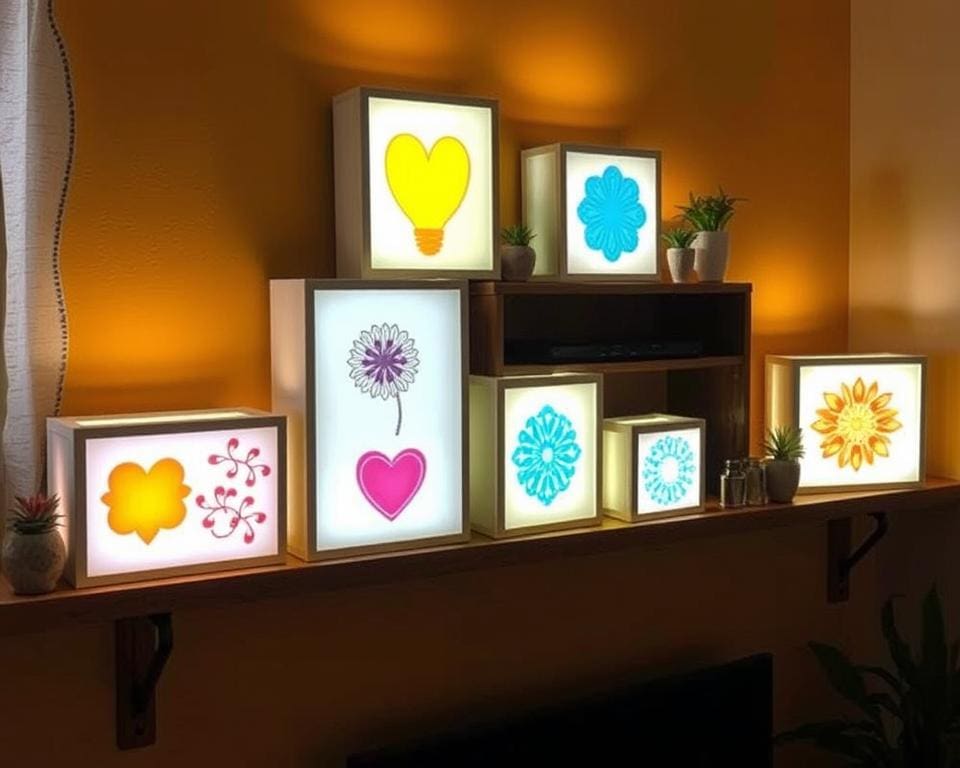 Decoratieve lichtboxen voor persoonlijke boodschappen