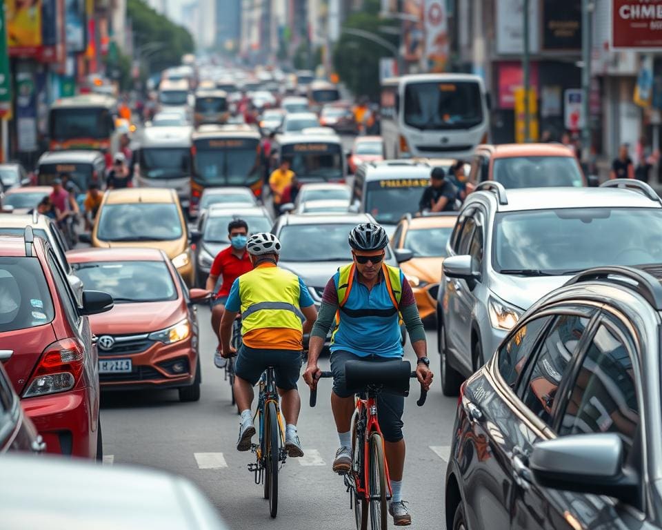 Fietsen in druk verkeer: Hoe je veilig blijft