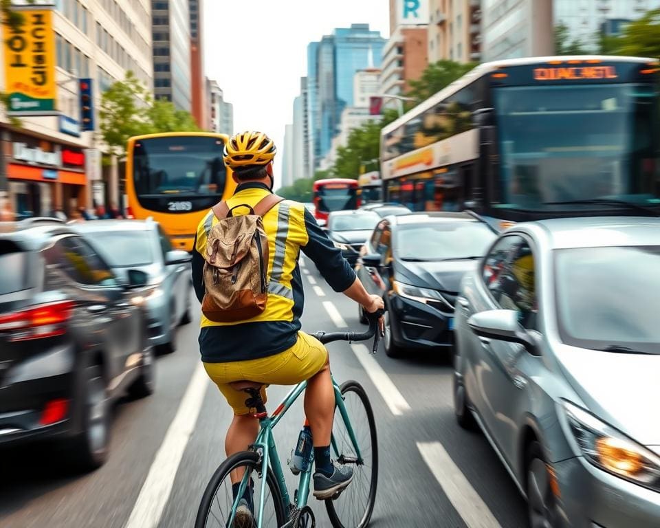 Fietsveiligheid tips in druk verkeer