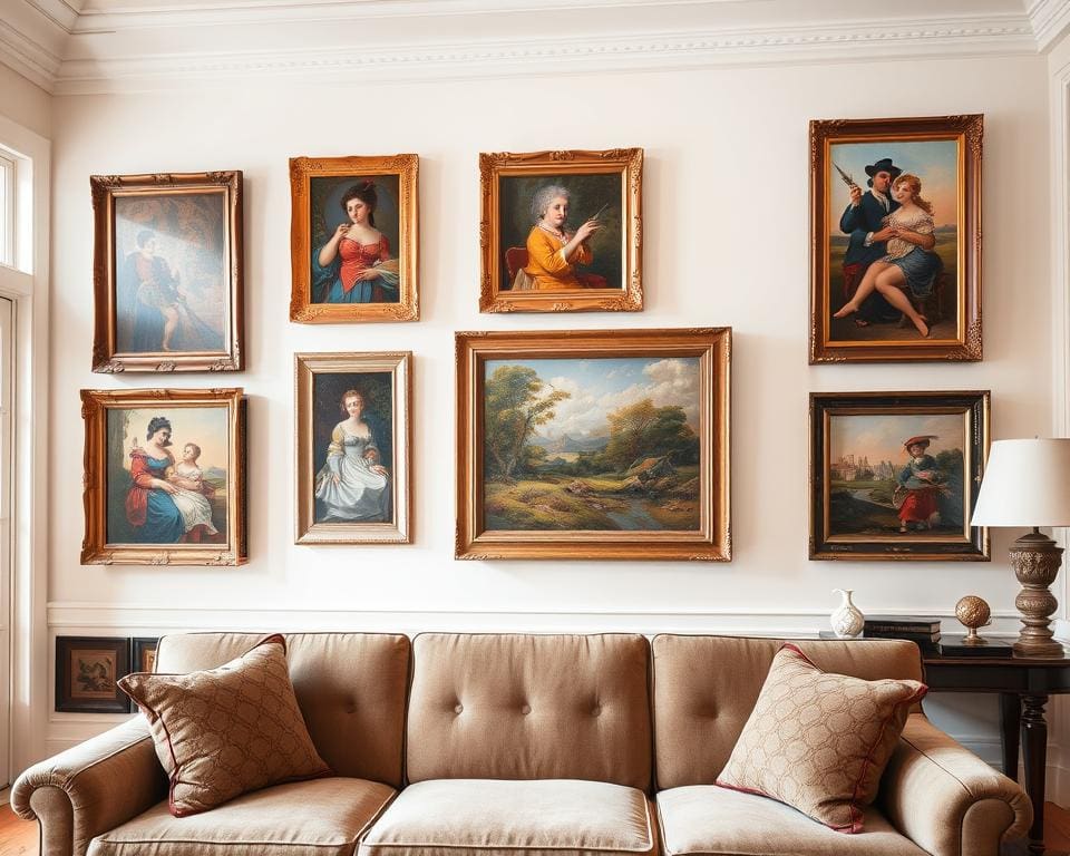 schilderijen in interieur