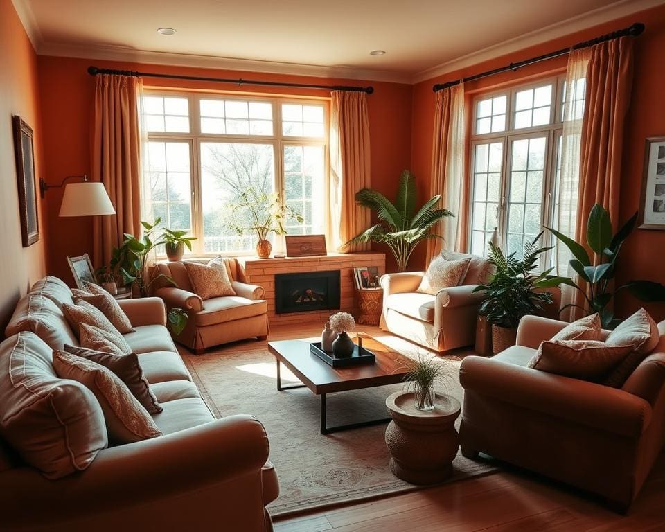 Wat zijn sfeervolle kleuren voor een woonkamer?