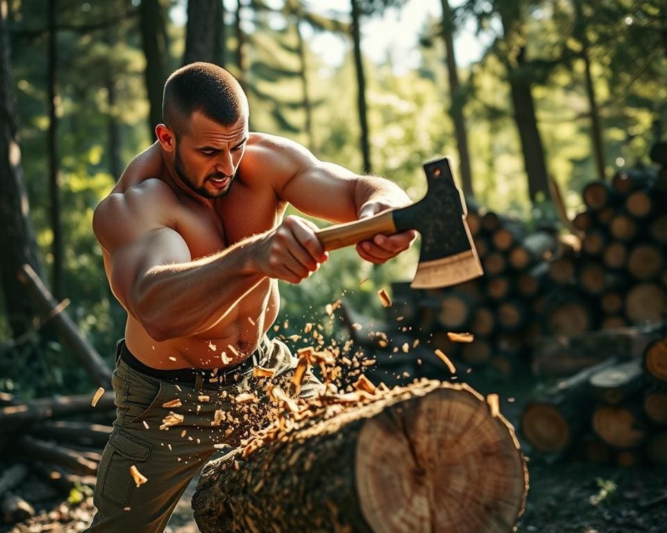 hout hakken activiteit