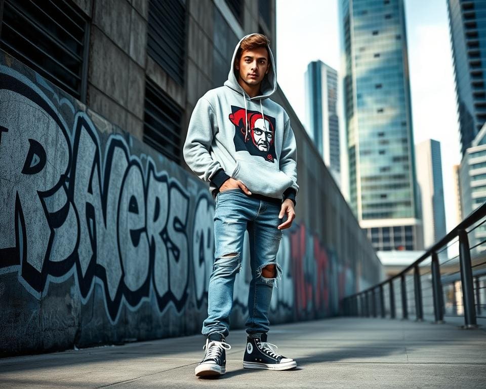 streetwear en hoodie