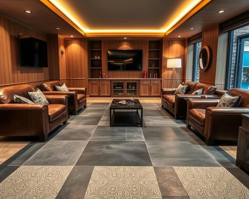 Hoe creëer je een echte mancave met vloerdesign?
