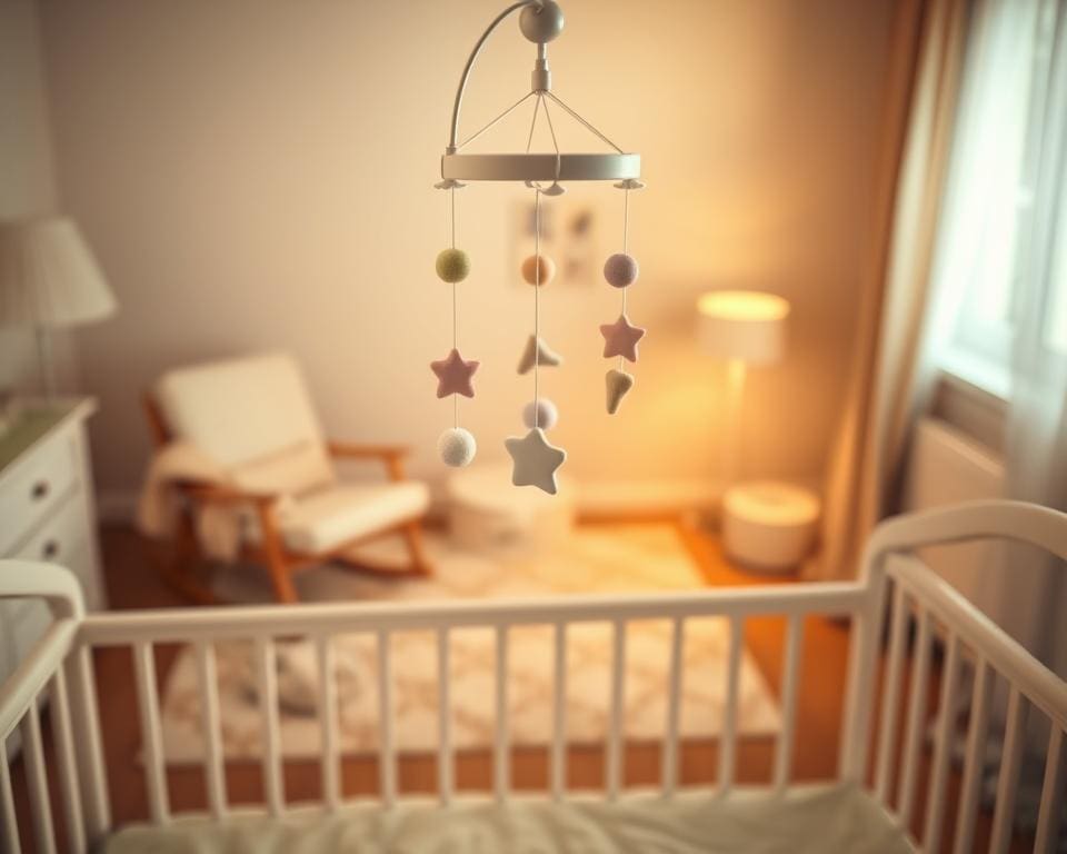 mobiel met muziek voor babybed