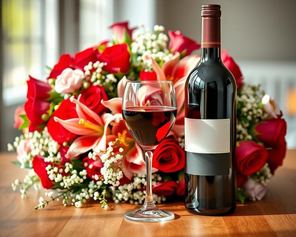 speciale gelegenheden bloemen en wijn