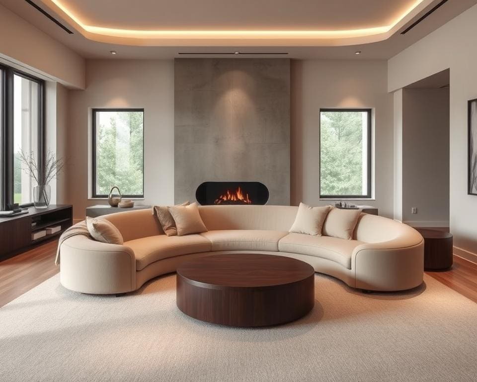 Op welke manier gebruik je ronde vormen als tegenwicht?