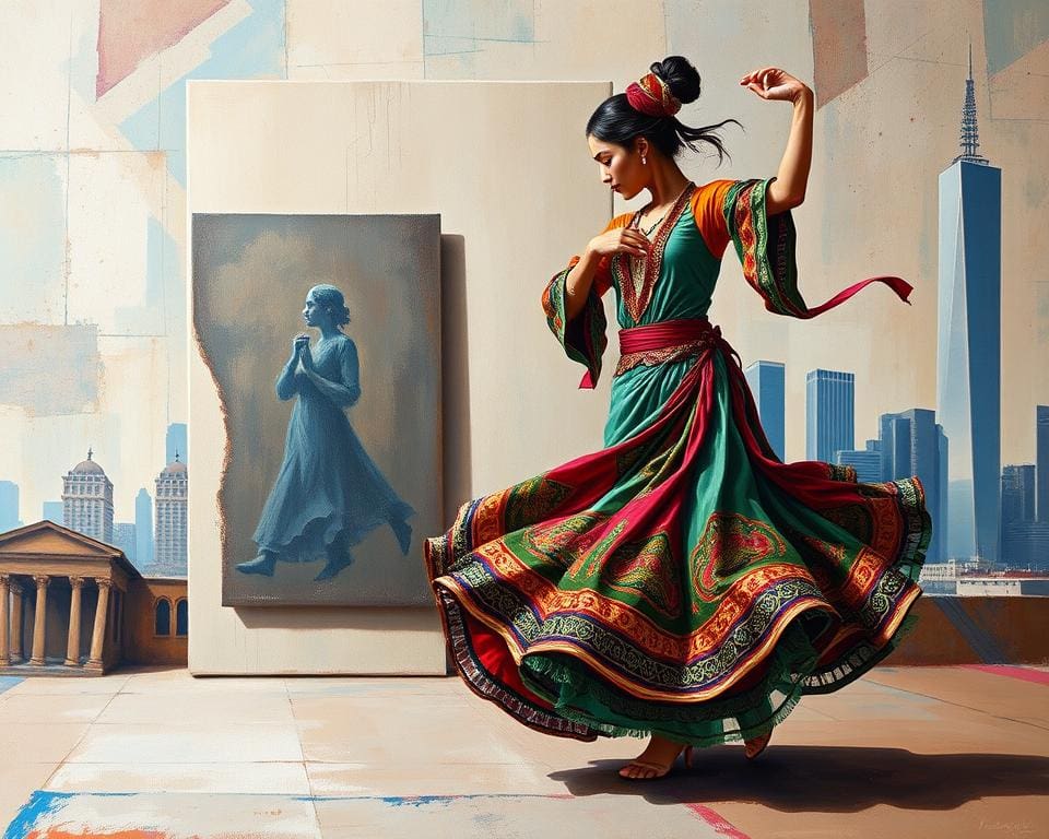 Wie zet culturele tradities om in moderne kunst?