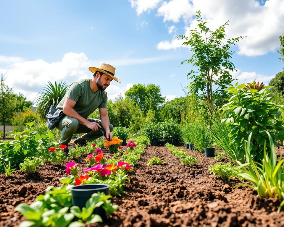 Hoe werkt een tuinman aan groenprojecten?