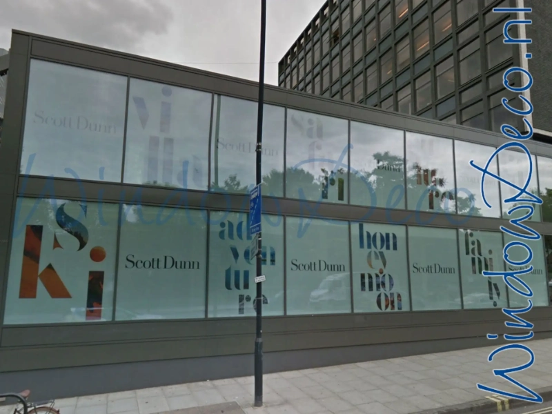 Full colour glasfolie op maat voor reclame