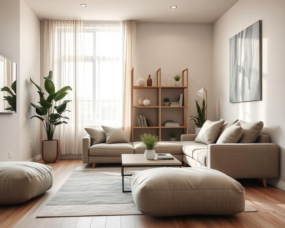 Hoe richt je een kleine woonkamer ruimtelijk in?