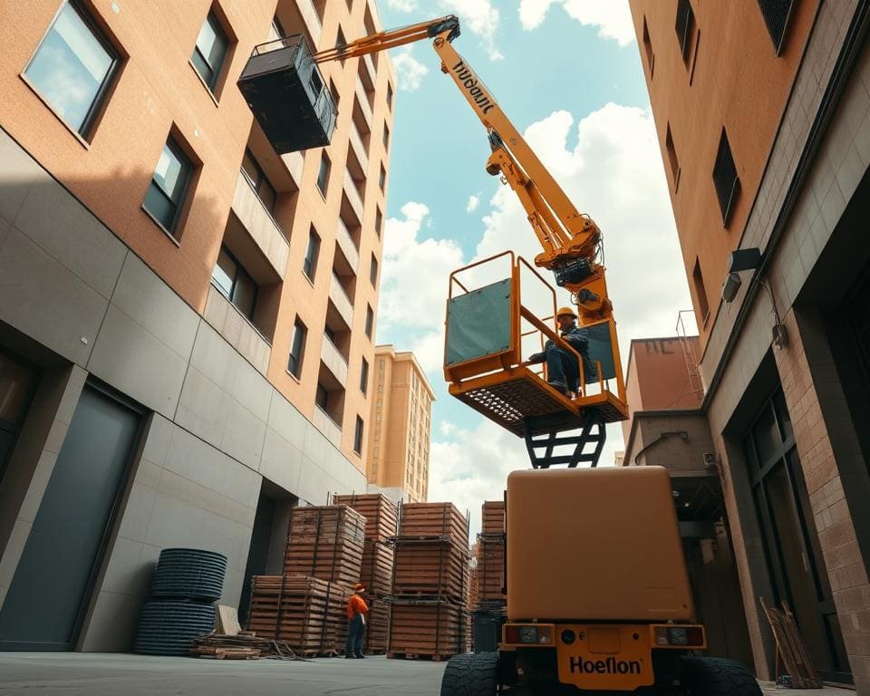 Hoe helpt een Hoeflon minikraan bij werk op beperkte ruimtes?