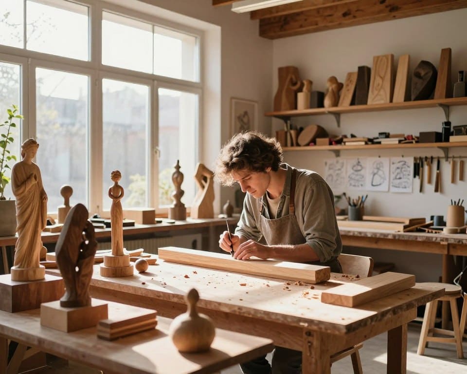 Waarom werken kunstenaars met hout als materiaal?