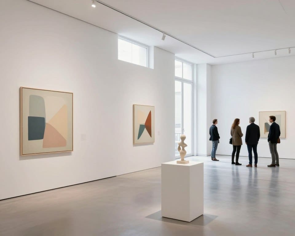 Wat kenmerkt minimalistische kunst in galerijen?