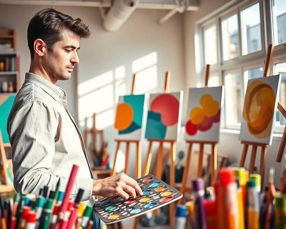 kleuren kunst combineren