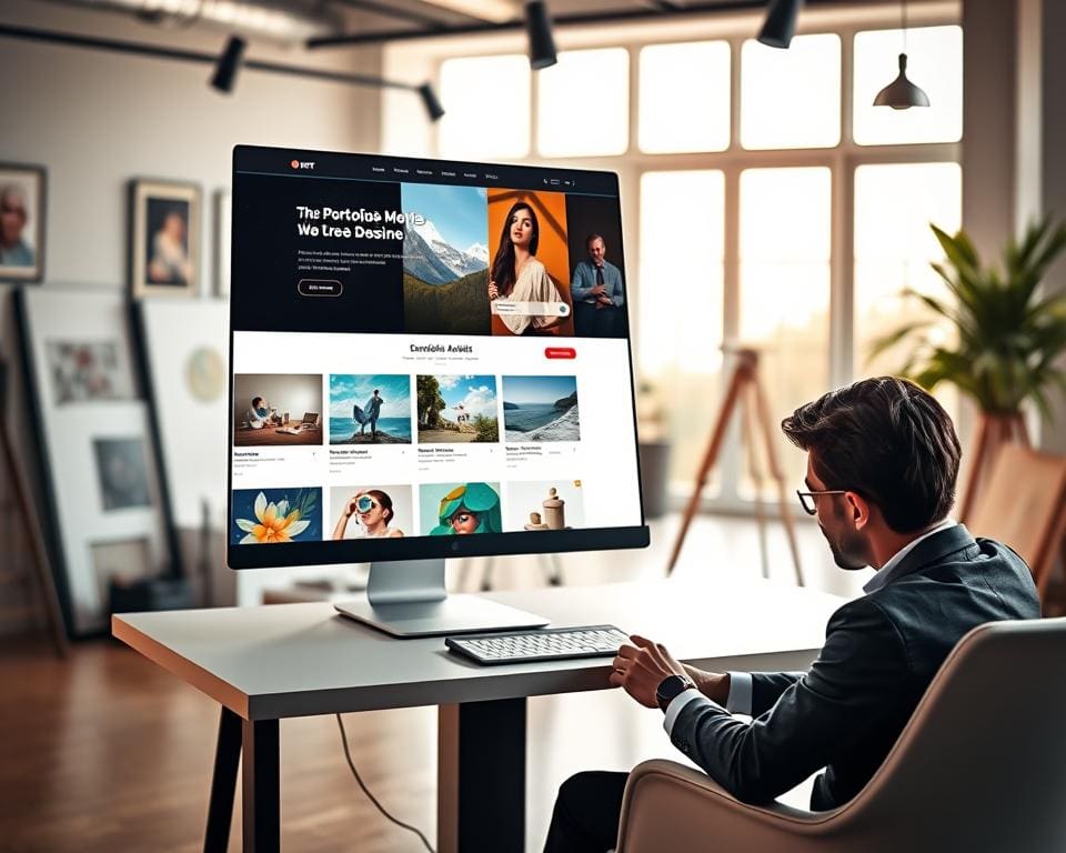 portfolio website kunstenaar